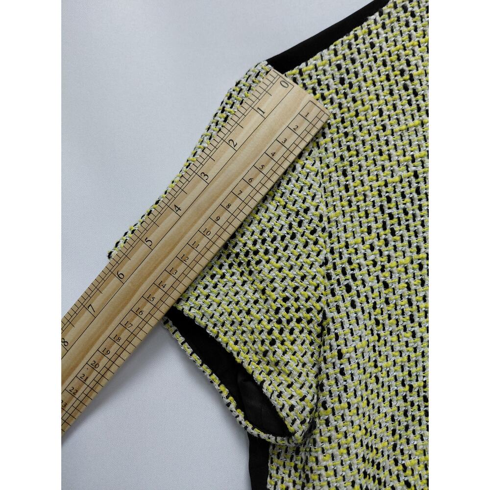 BANANA REPUBLIC Yellow Abstract Lightweight Blouse Women Short Sleeve Size M - Picture 8 of 10